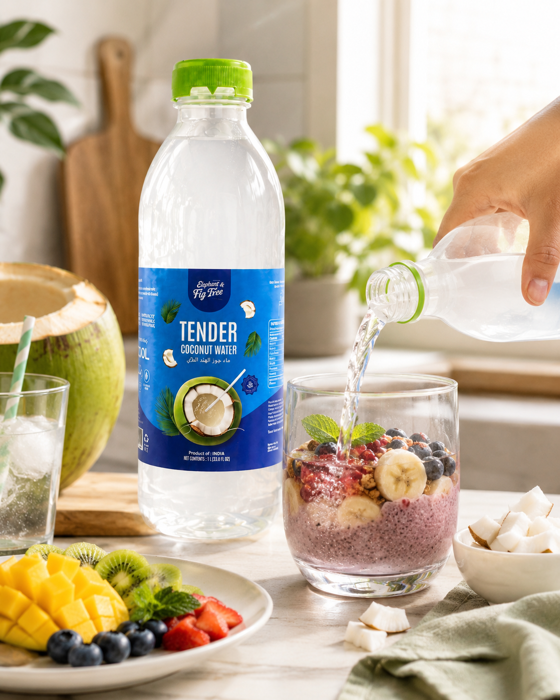 Elephant & Fig Tree Tender Coconut Water 1L Pack of 4