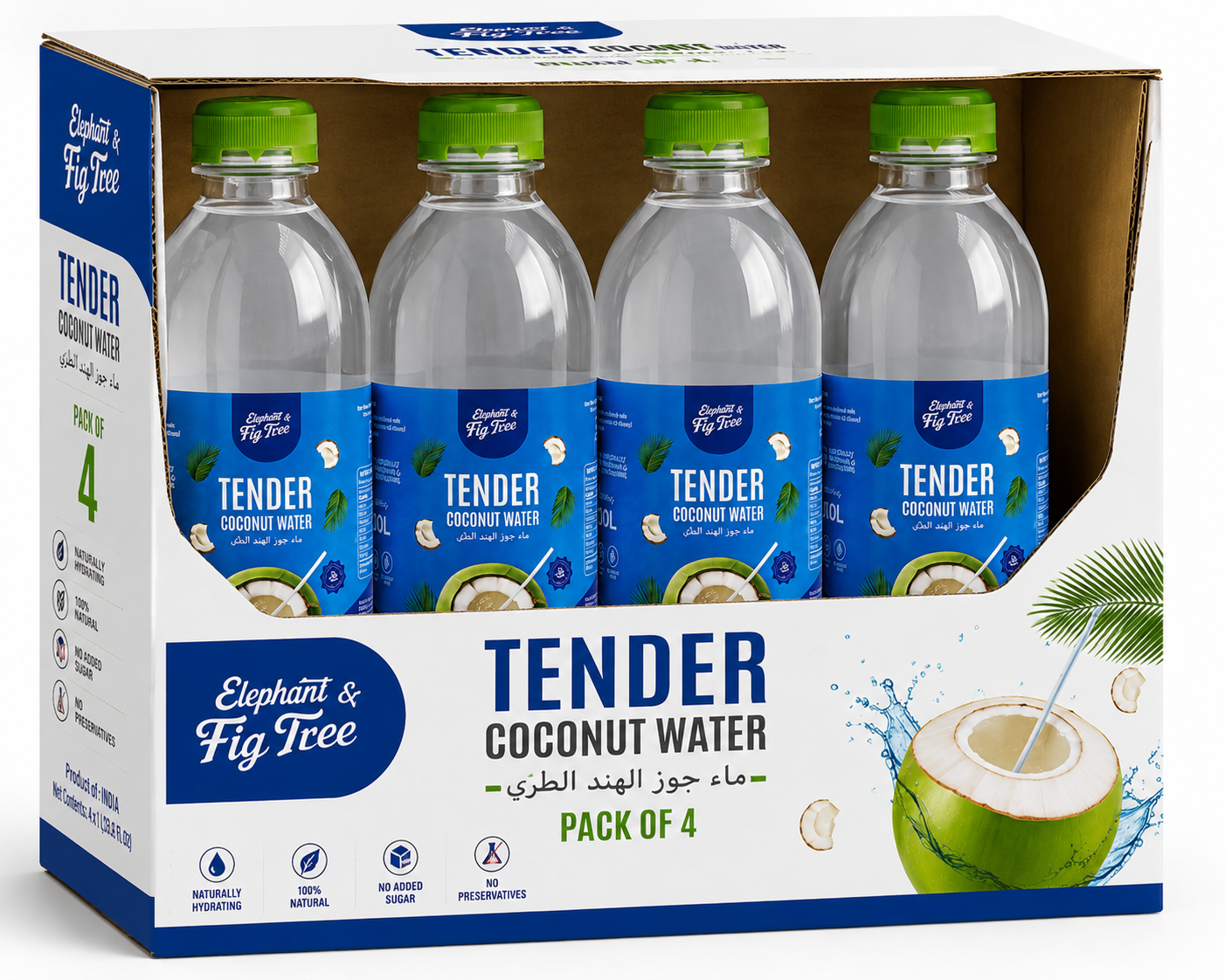 Elephant & Fig Tree Tender Coconut Water 1L Pack of 4