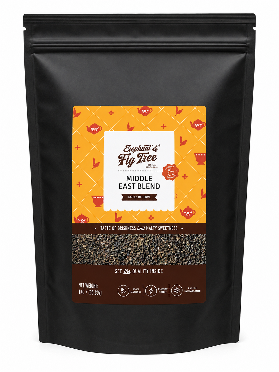 Elephant & Fig Tree Middle East Blend Karak Reserve Black Tea Leaves 1kg