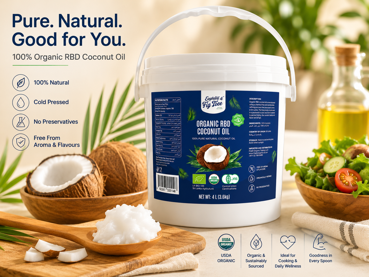 Elephant & Fig Tree Organic RBD Coconut Oil 4L