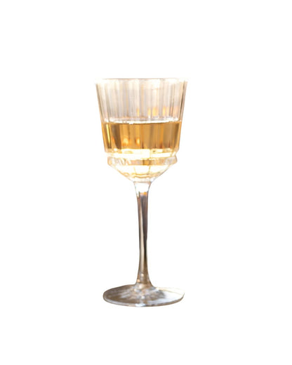 Glass of Maison Goubet sparkling non alcoholic drink